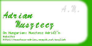 adrian musztecz business card